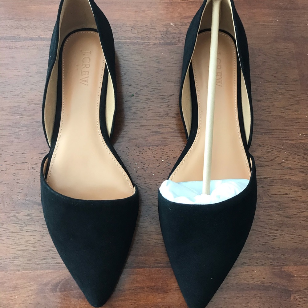 J.Crew Zoë Suede D’Orsay Flats
